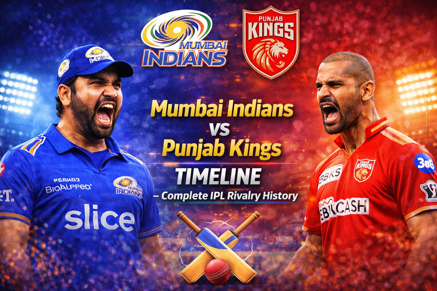 Mumbai Indians vs Punjab Kings Timeline – Complete IPL Rivalry History
